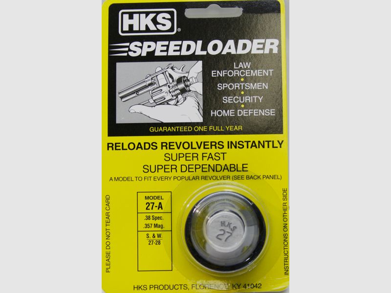 HKS Speedloader 27-A 27A für Smith & Wesson Revolver S&W .38 Spe .357 Mag. 6-Schuss Modell 27 & 28