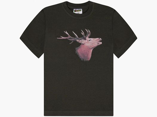 T-Shirt "Hirschkopf" Kinder (Oliv)