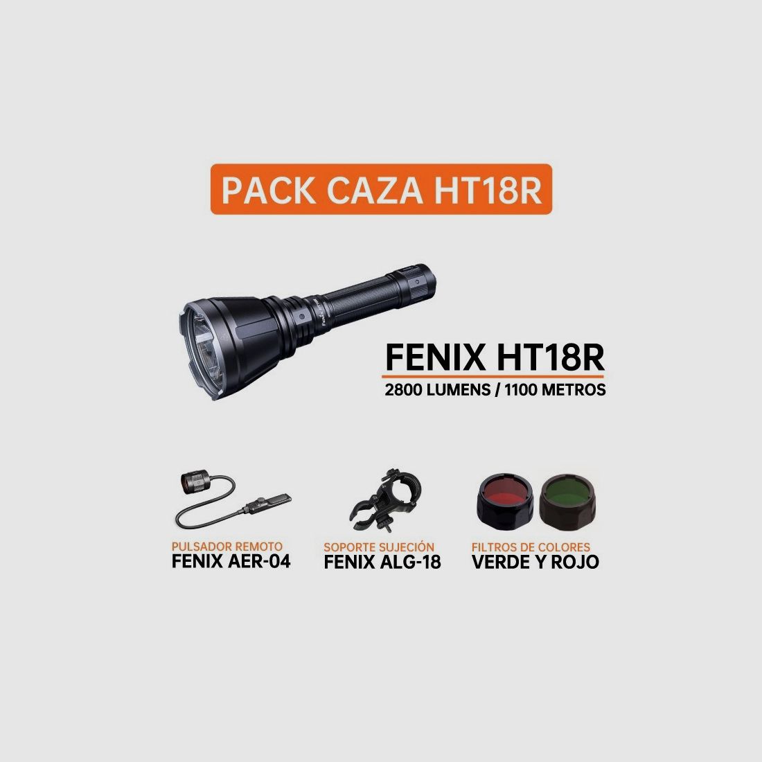 Kit de chasse Fenix HT18R + rouge et vert, image 2 sur 3
