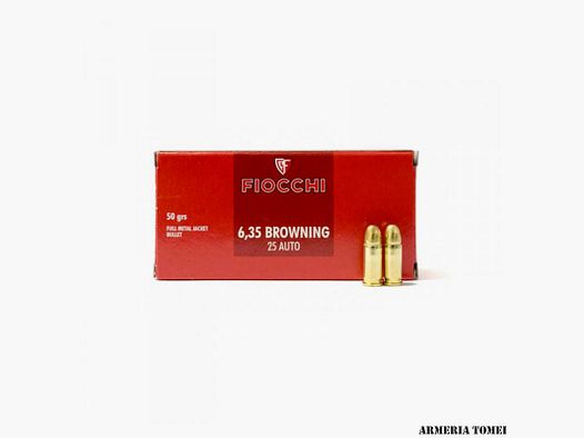 FIOCCHI – 6.35 BROWNING/25 AUTO 50GR FULL METAL JACKET