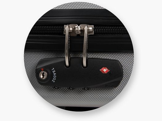 Kw valise ABS grise avec serrure TSA