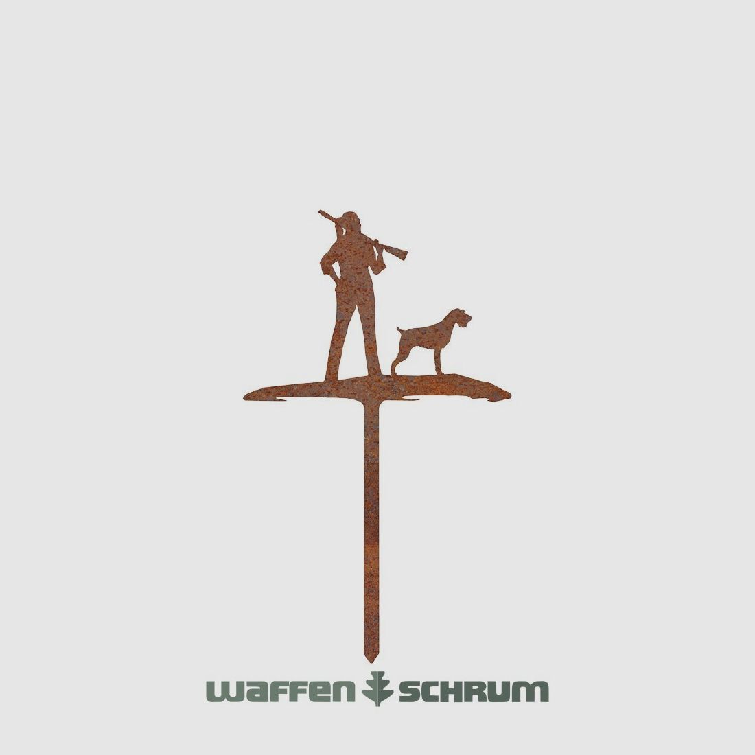 Werkplatz Blumenstecker Jägerin mit Drahthaar