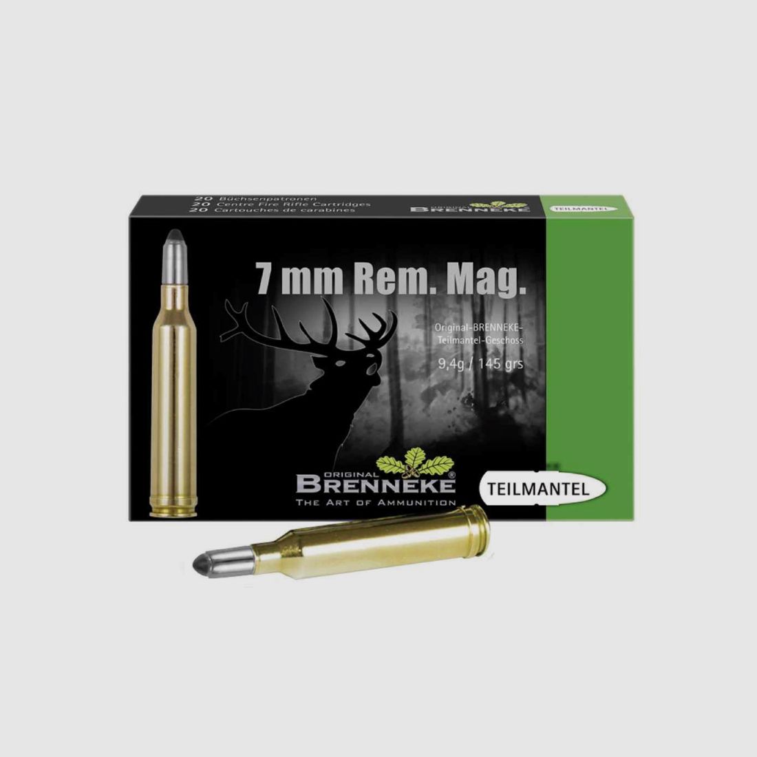 Brenneke 7mm Rem. Mag. 145GR TM 20 Patronen