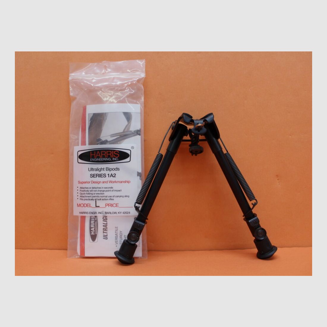 Harris Harris Zweibein 1A2-L: Altezza 9-13"/ ca. 23-33cm, regolabile senza scatti, piedi gommati