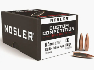 Nosler Geschoss 6,5mm/.264 Custom Competition 100GR HPBT 100 Stück
