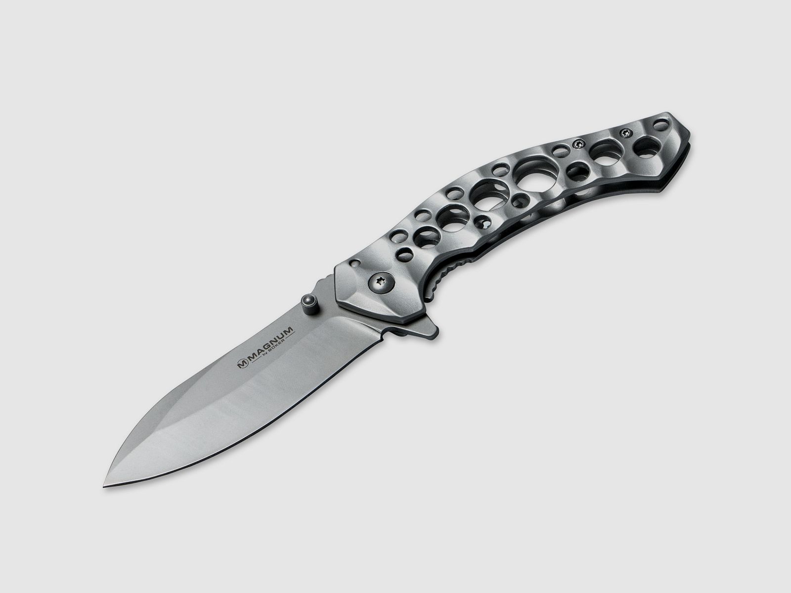 Taschenmesser Slender mit wuchtiger Drop Down Klinge Skelett-Messer