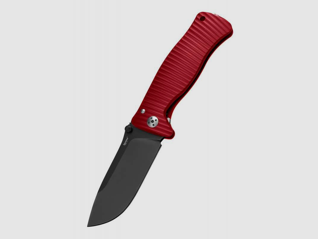 Lionsteel SR1 Aluminium Taschenmesser, Rot, Schwarz, D2