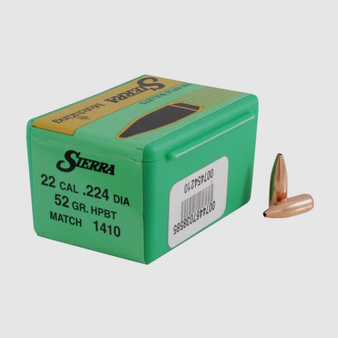 Sierra Geschoss .22/.224 HV 52GR HPBT Match 100 Stück