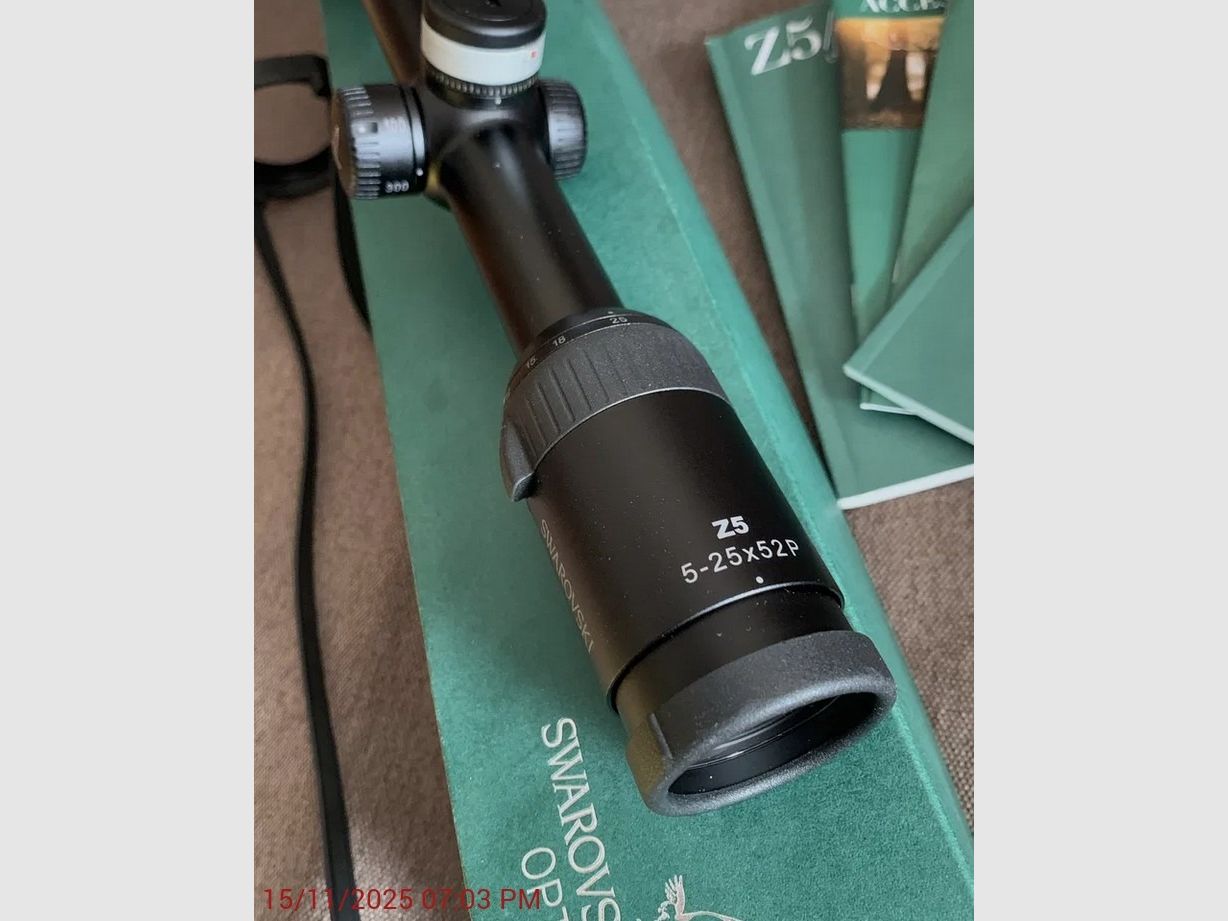 Swarovski Z5 5-25x52 P rifle scope