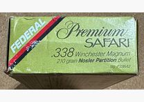 Cartucce Federal Premium Safari Nosler Partition 338 Win. Mag 210gr. !!!
