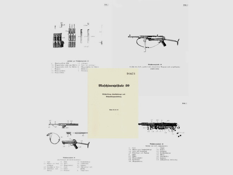 Nachdruck Dienstvorschrift MP 40 von 1942 Wehrmacht