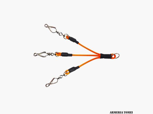 SDOPPIO TRIPLO CON PINZE IN CORDINO (ARANCIO)