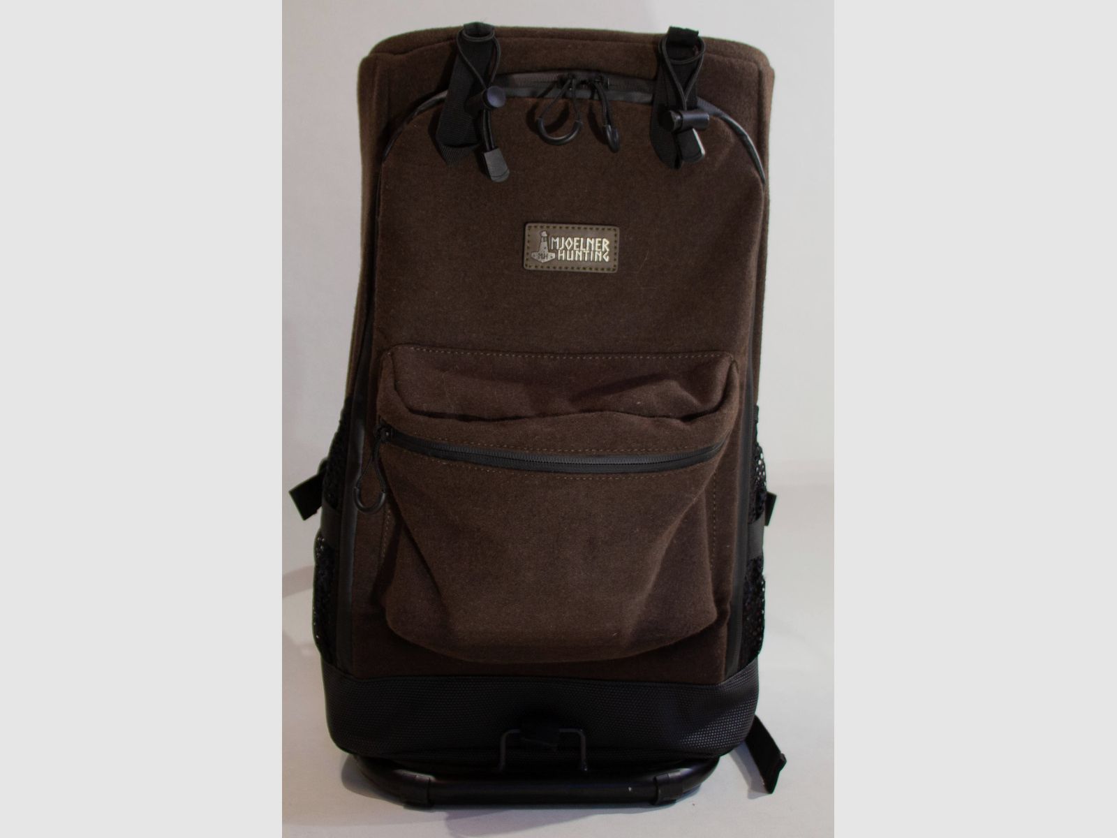 MJOELNER HUNTING Rucksackstuhl Björn Braun mit Metallrahmen