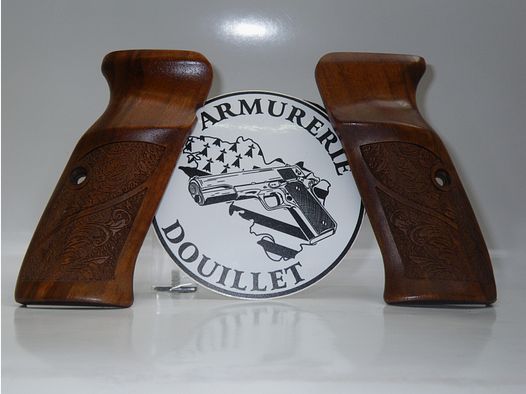 Plaquettes bois florales pour pistolet CZ 75/85