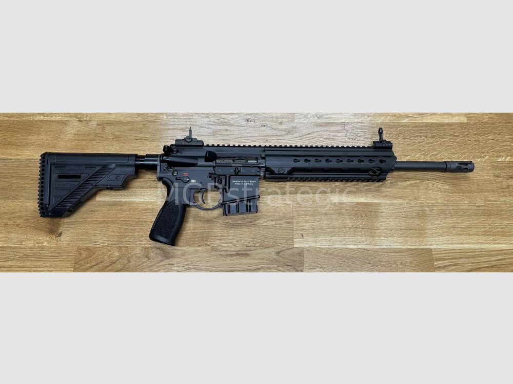Heckler & Koch MR223 A3 Slim-Line 14,5" Lauf - halbautom. Büchse .223Rem Das zivile H&K 416 - mit Original H&K Abzugs- und Schlagstück Pin mit extra Sicherung wie bei G95K + Original H&K QD End-Plate (doppelt neu verstemmt, siehe Foto)