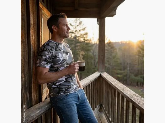 T-shirt homme Idaho camouflage désert coton 160 g/m²