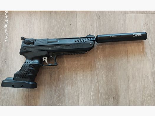 Zoraki HP01, 4,5 mm, mallette d'arme, poignée de match, silencieux, comme neuf.