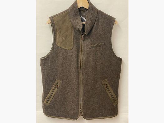 Habsburg Loden Gilet Drasing in Marrone