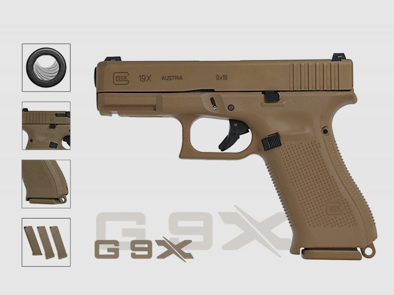 GLOCK Mod. 19X coyote pistolet 9 mm Luger, zdjęcie 5 z 5