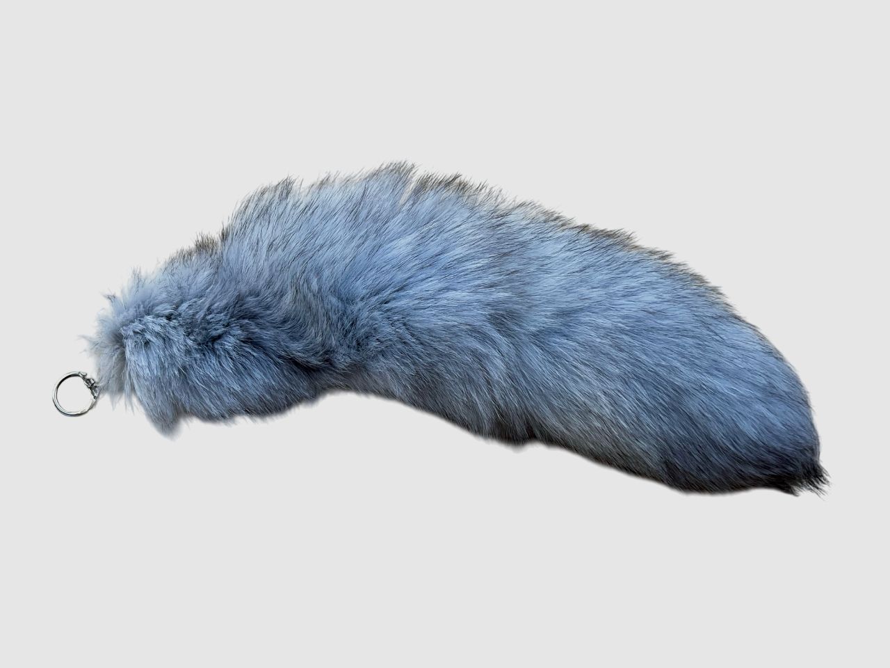 Genuine Arctic Fox Tail with Keychain