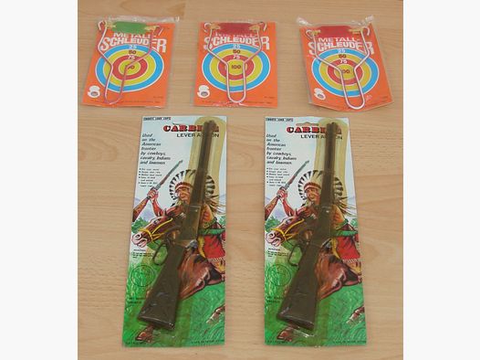 70er J. Winchester Kinder Gewehr + Metall Schleuder 1982