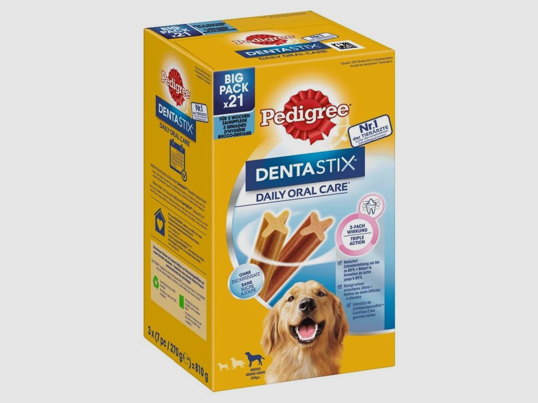 Pedigree Hunde Snack Denta Stix Daily Oral Care große Hunde 4 x 21 Stk.