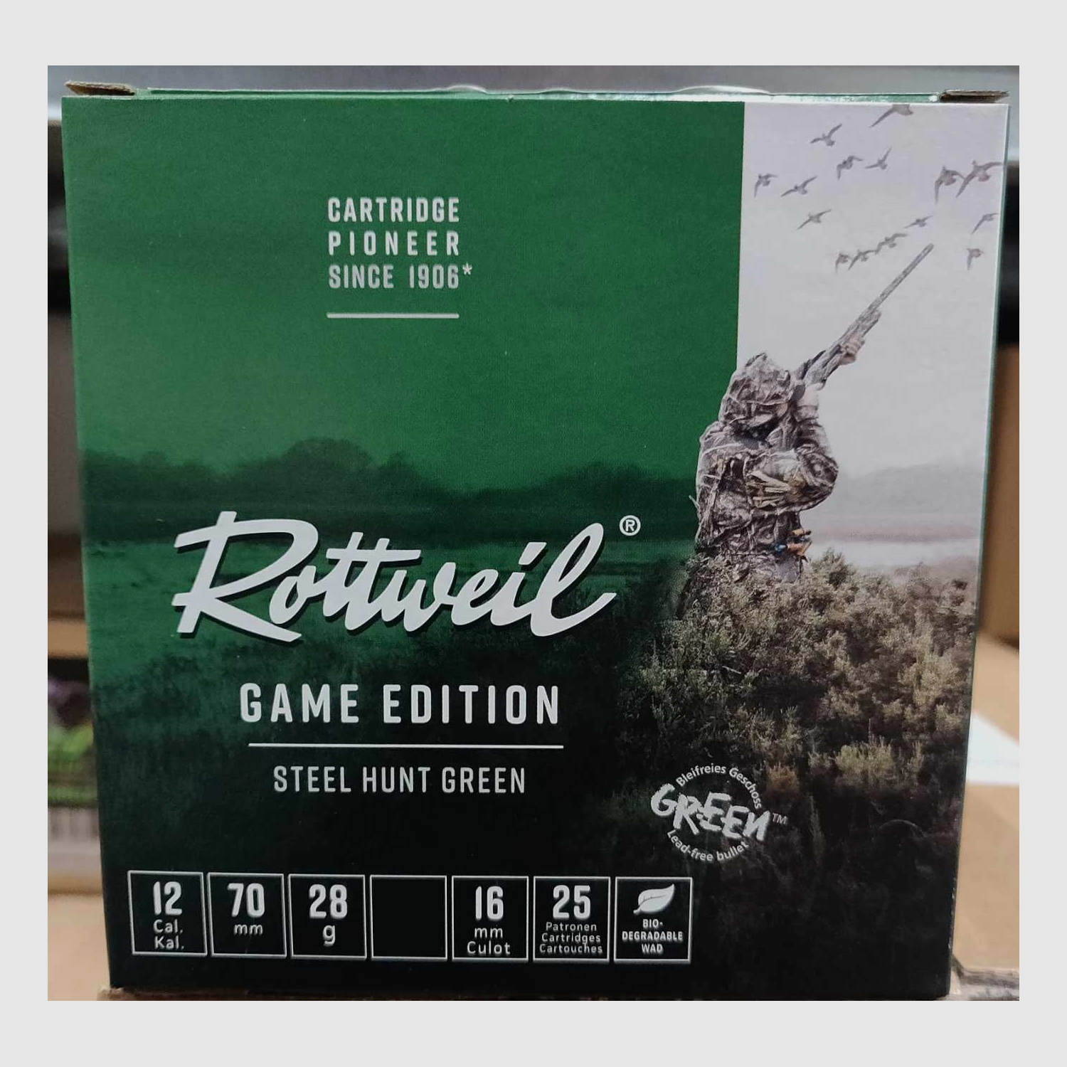 Rottweil Kal 12/70 str3 28g Bio Game Green