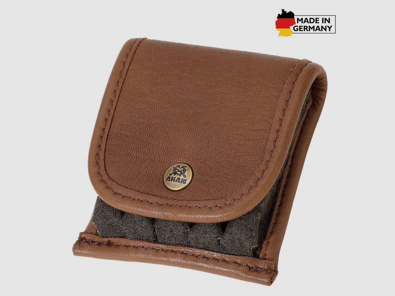 AKAH Patronenetui Elchleder mit Loden