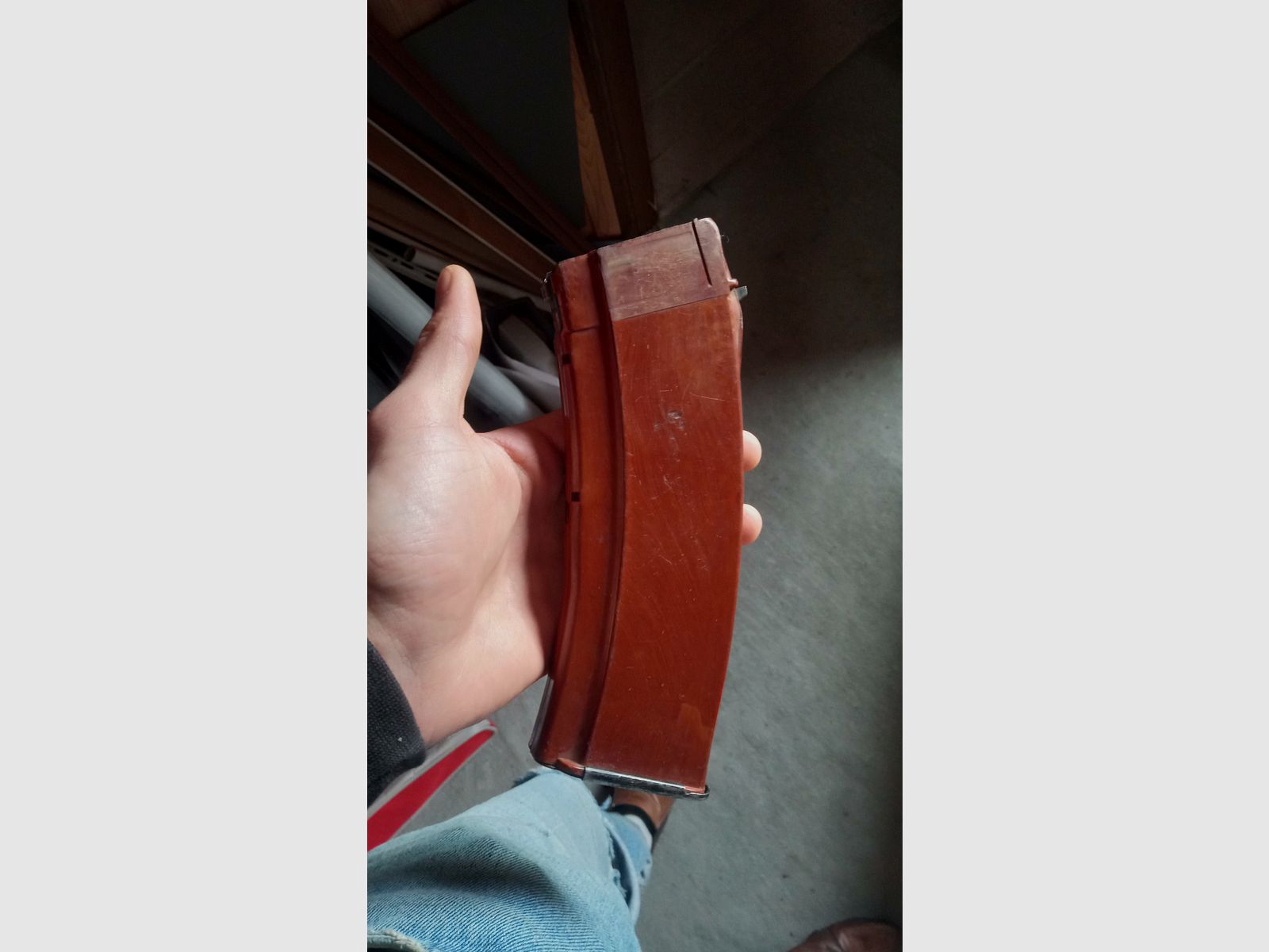 ost-deutsches MPi-74 / AK74 Deko Magazin aus AG4 Glasfaser Bakelit (unbrauchbar/deaktiviert)   // DDR NVA / Yunker