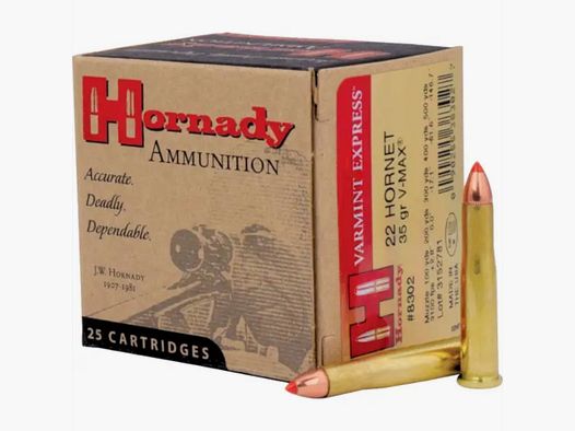 Büchsenpatronen Hornady 22 Hornet V-Max