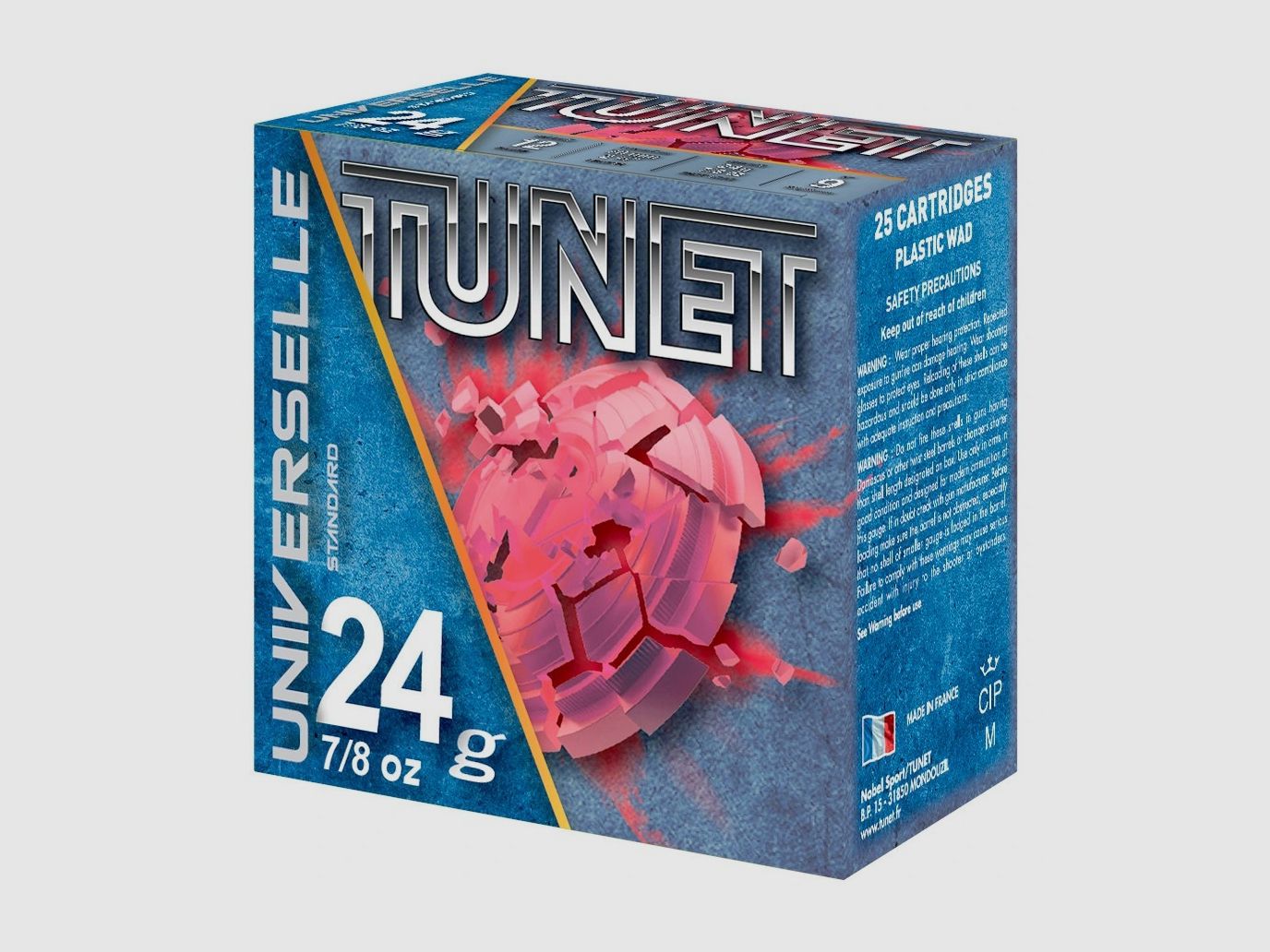 Tunet Universelle Trap 24g 2,4mm 12/70, calibro