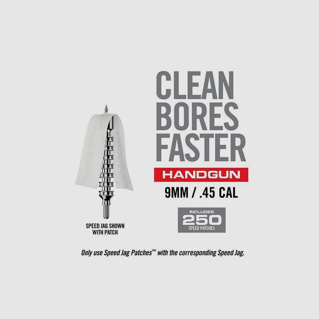 Real Avid Bore-Max Speed Jag & Patch Nachfüllpack, 8 Zoll, 250 Stück