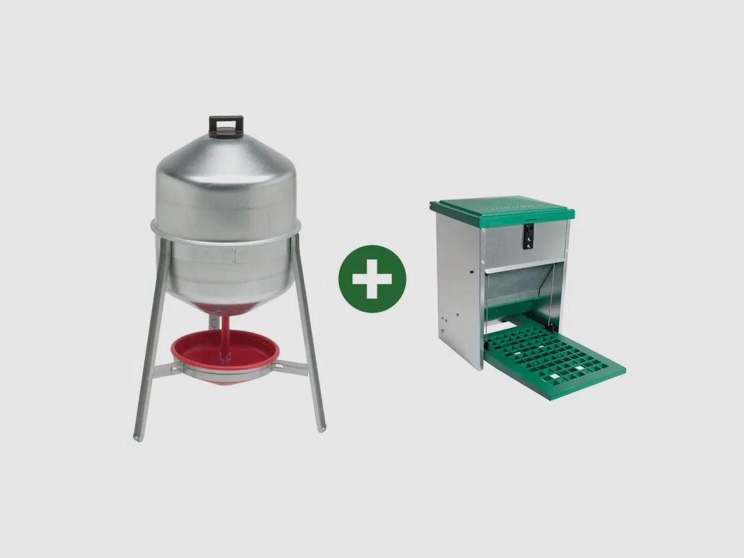 Lotto: abbeveratoio da 30 L + mangiatoia Feedomatic da 5 kg anti-infestanti, immagine 1 di 13