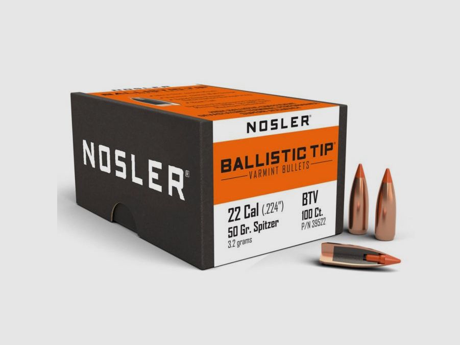 NOSLER OGIVE 5,6MM(224″) 50GR. BALISTIC TIP