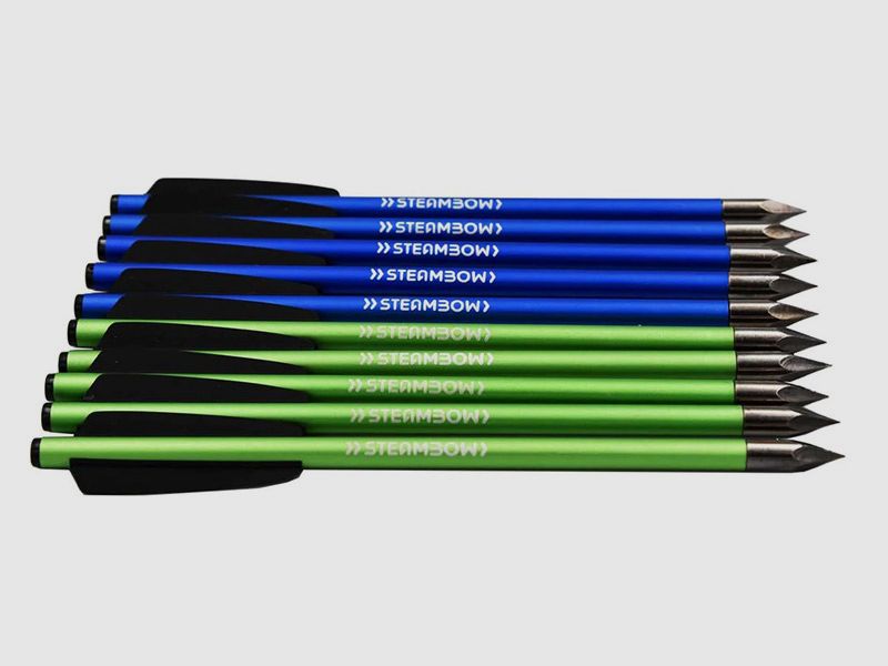 Pfeile fĂĽr Pistolenarmbrust bzw Armbrustpistolen Steambow AR-Series 6,5 Zoll 10,5 g Jagdsptitze Sport Edition 10 StĂĽck