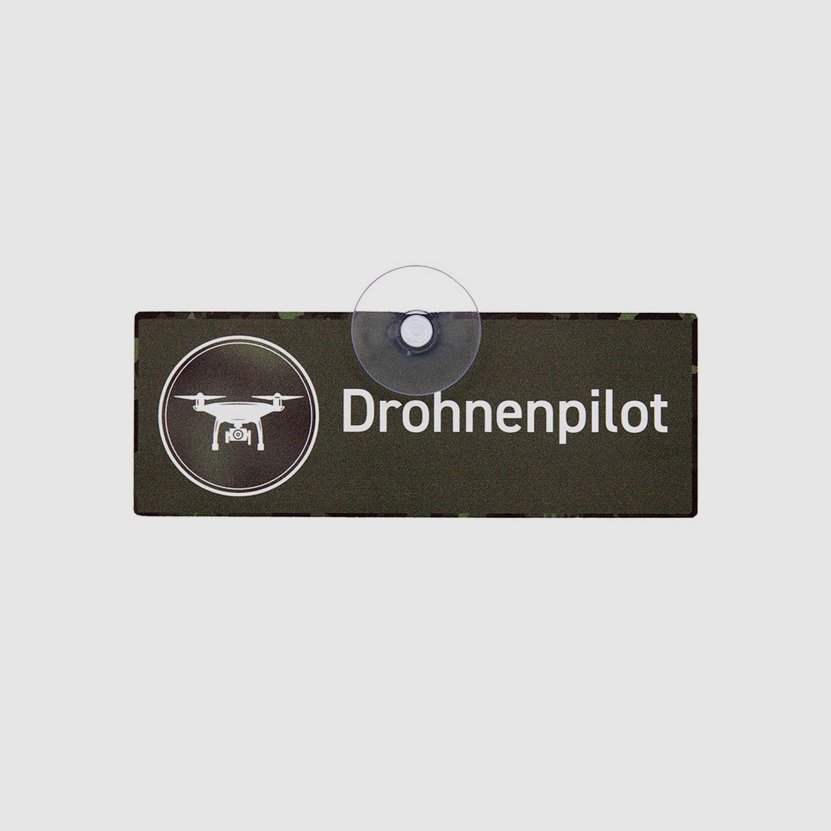 WILDE HILDE Jagdschild mit Saugnapf "DROHNENPILOT" III