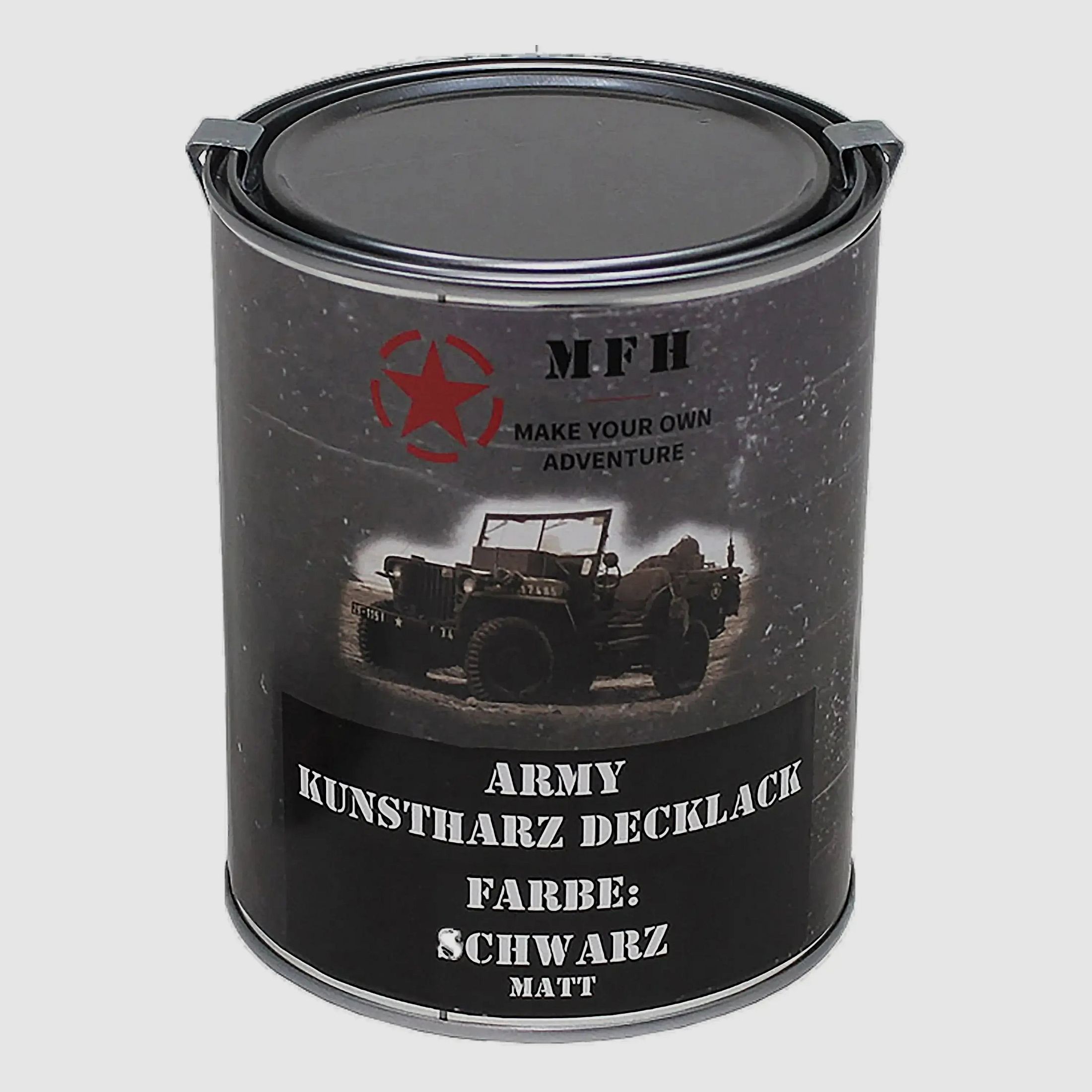 MFH MFH Lata de color Army Laca 1 L mate - Negro