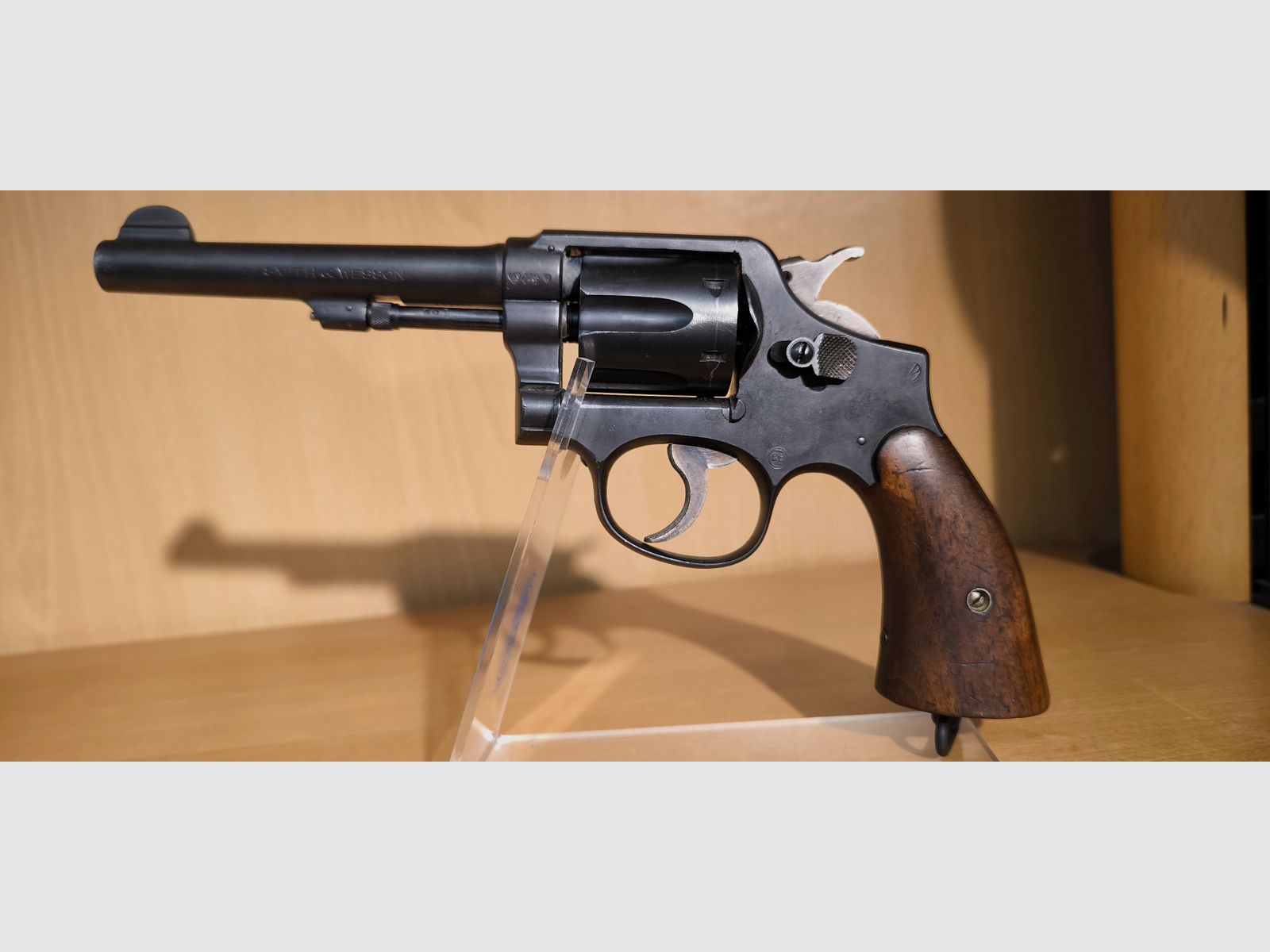 Smith &Weeson Rarität! Militärischer .38  Special Revolver mit 5 Zoll Lauf 