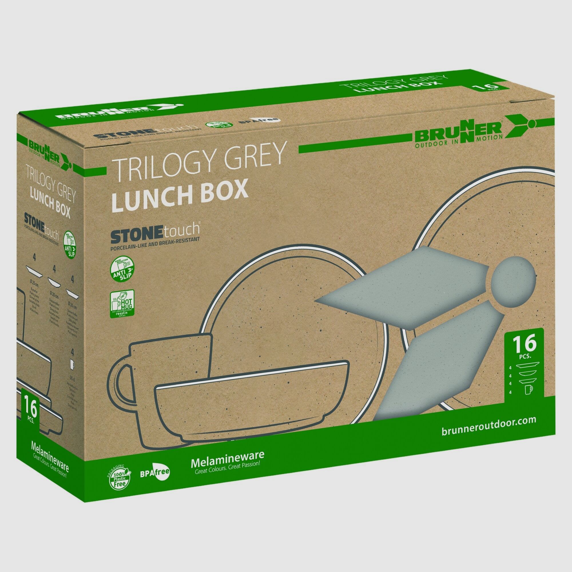 Lunchbox Set Trilogy Grey, 16-piece, image 3 of 5