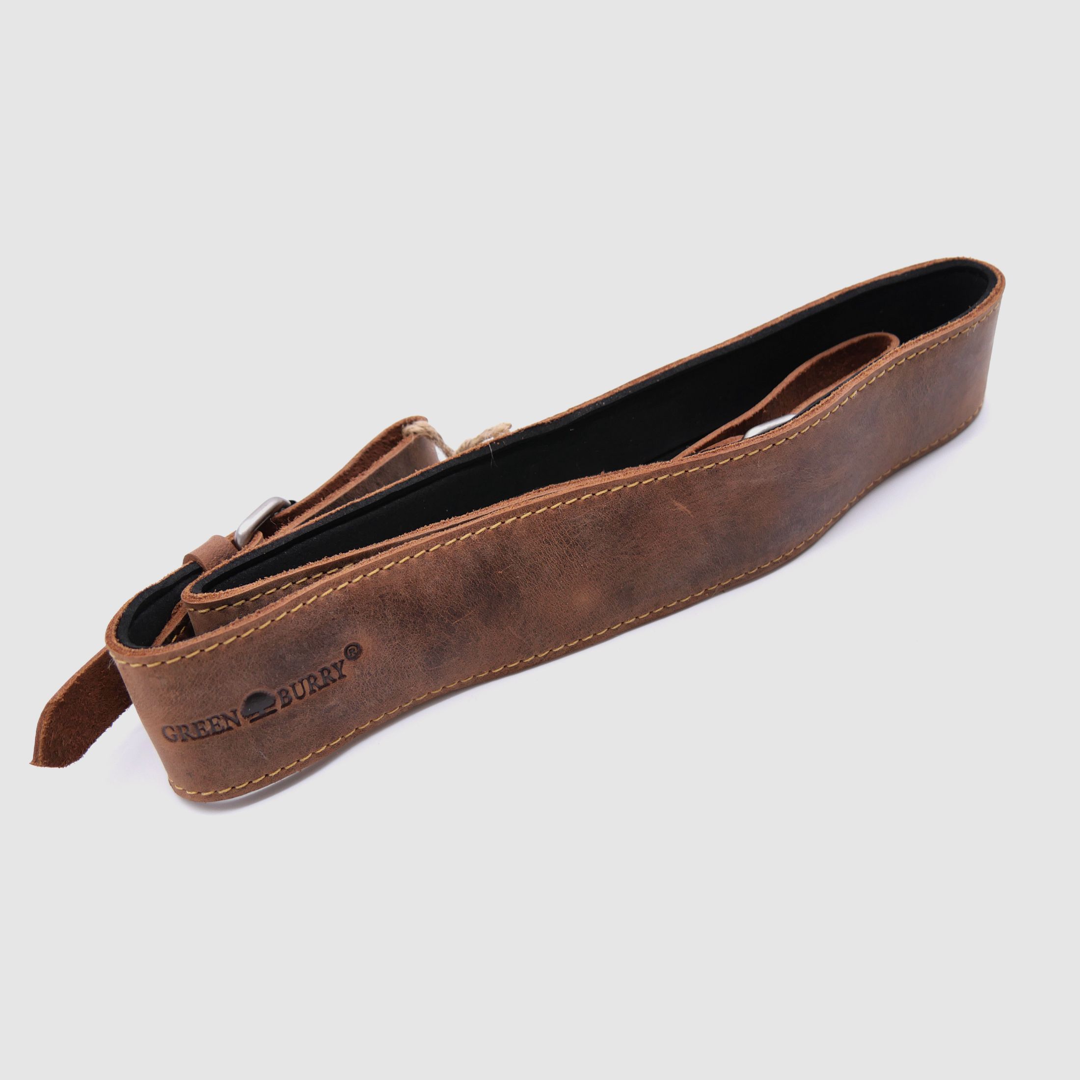 Greenburry Leder Gewehrgurt Gewehrriemen braun Vintage GS-2 1599-25