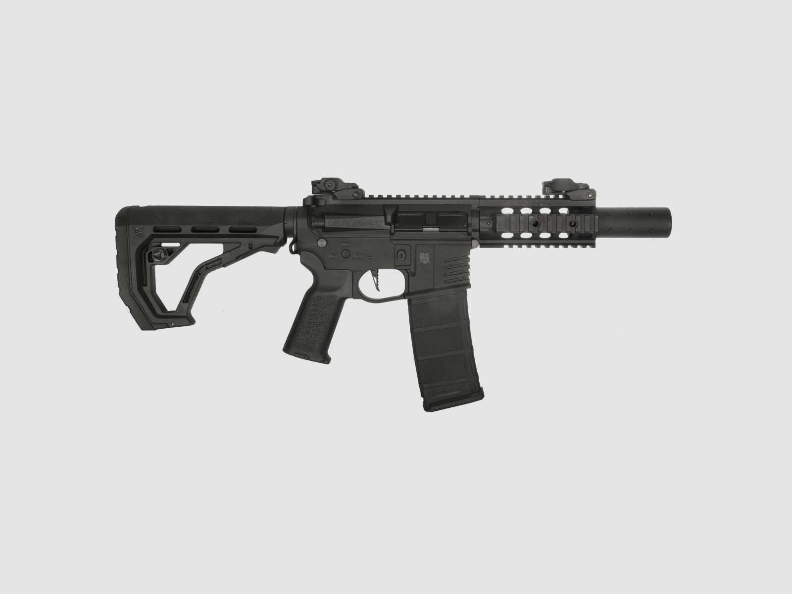 AR15 SilentOps CQB BRAVO EAGLE ETU Nero S-AEG Fucile Airsoft Libero da 18 Anni | Delta Armory