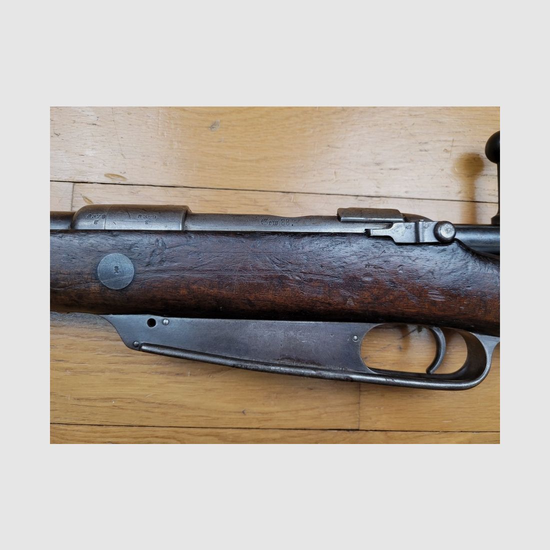 Sulfureux et peu courant fusil Gewehr 1888 « Kommission » – Arsenal de Dantzig 1891 – exporté en Turquie en 1915-1918 – Calibre d&rsquo;origine 8×57 I « S » – Bonne mécanique – Beau canon – TBE, image 23 sur 29