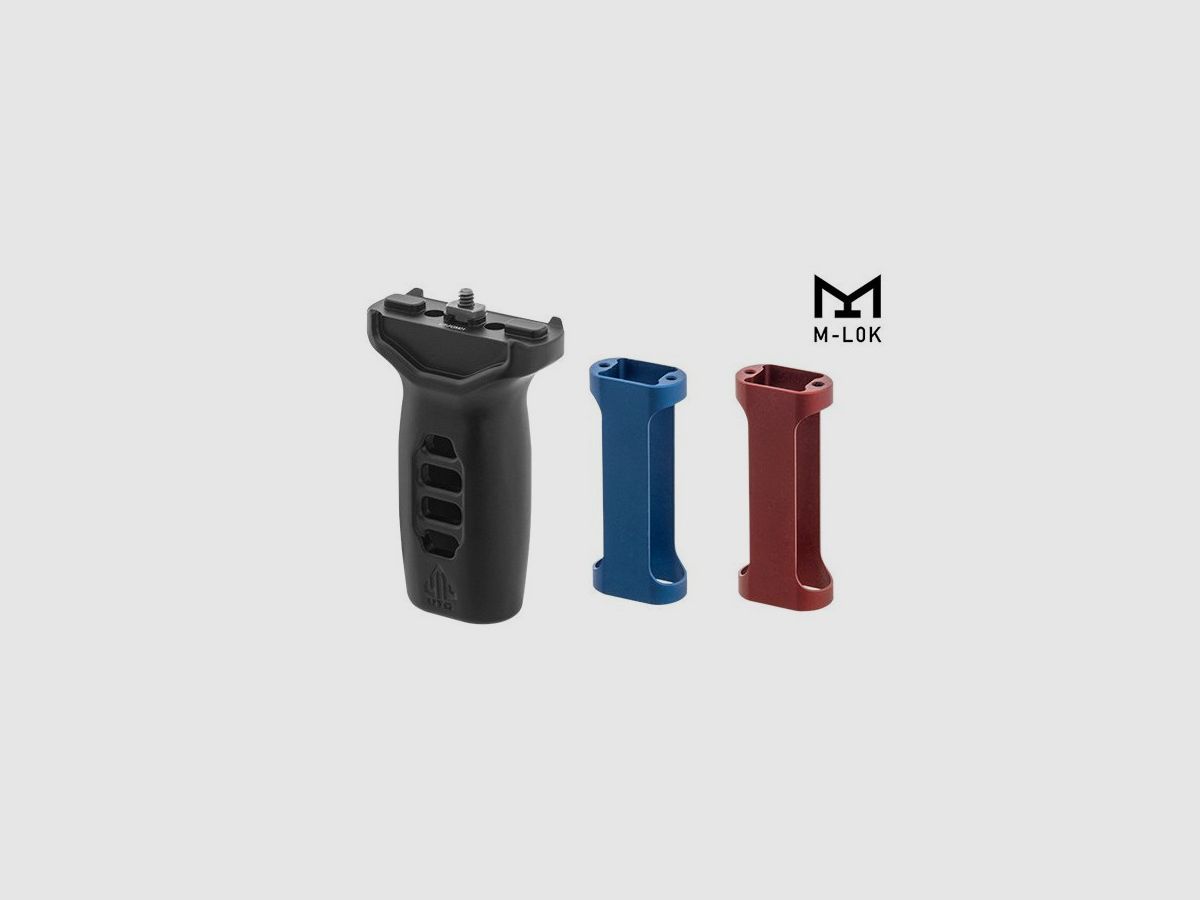 Super slim M-LOK Grip with red and blue inserts - UTG UTG, image 1 of 5