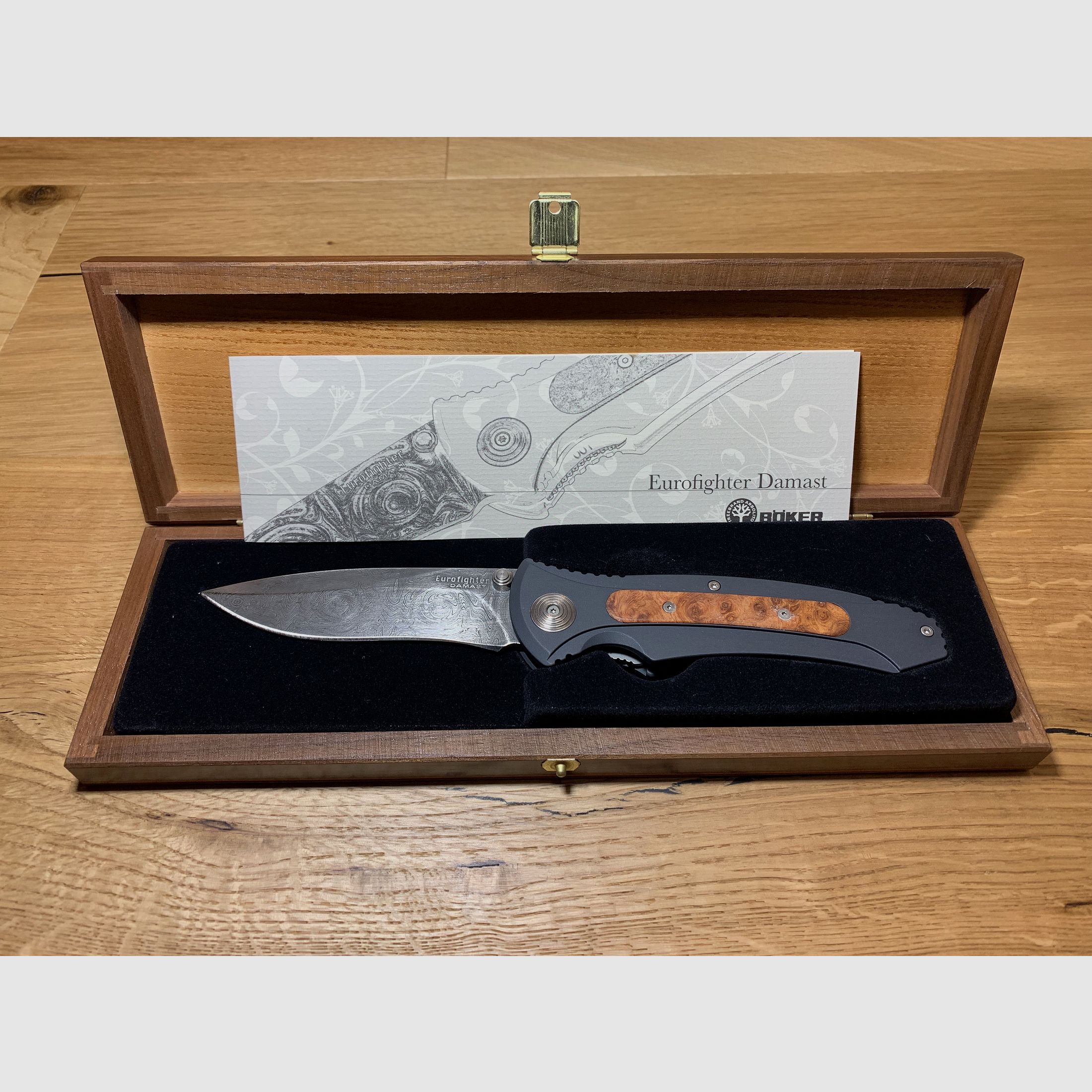 BÖKER DAMAST EUROFIGHTER TASCHENMESSER 