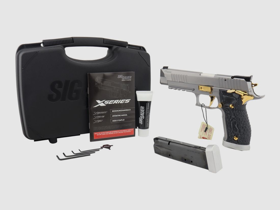  Sig Sauer P226 X-Five Supermatch Stainless & Gold eine der letzten aus deutscher Fertigung