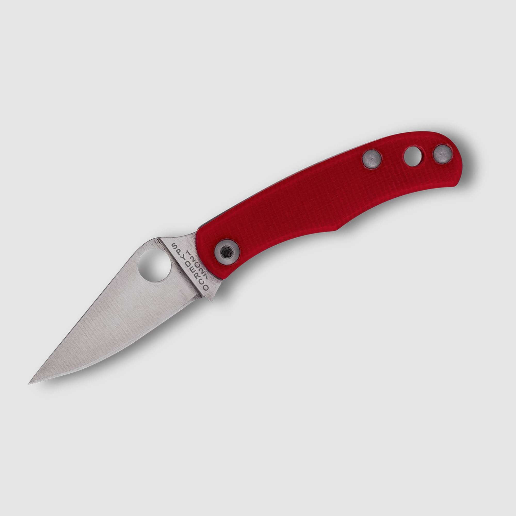 Spyderco Bug G10 Red PlainEdge Slipjoint-Messer