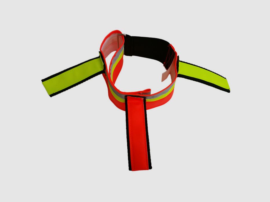 Fritzmann Hundesignalhalsband, 6cm breit, mit 3 Fahnen 40 - 55 cm Gelb