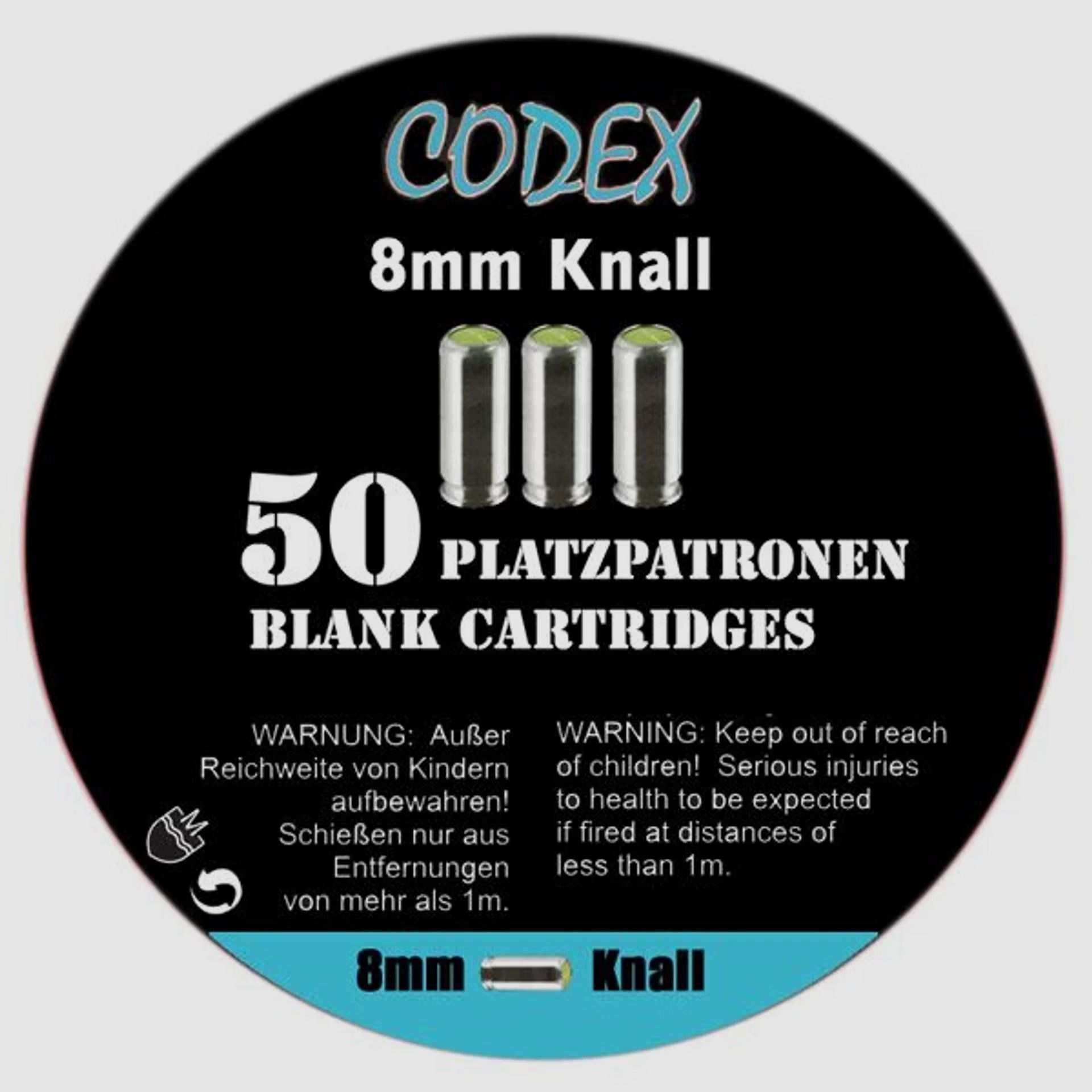 Platzpatronen Codex Kal. 8mm, 50 Stück