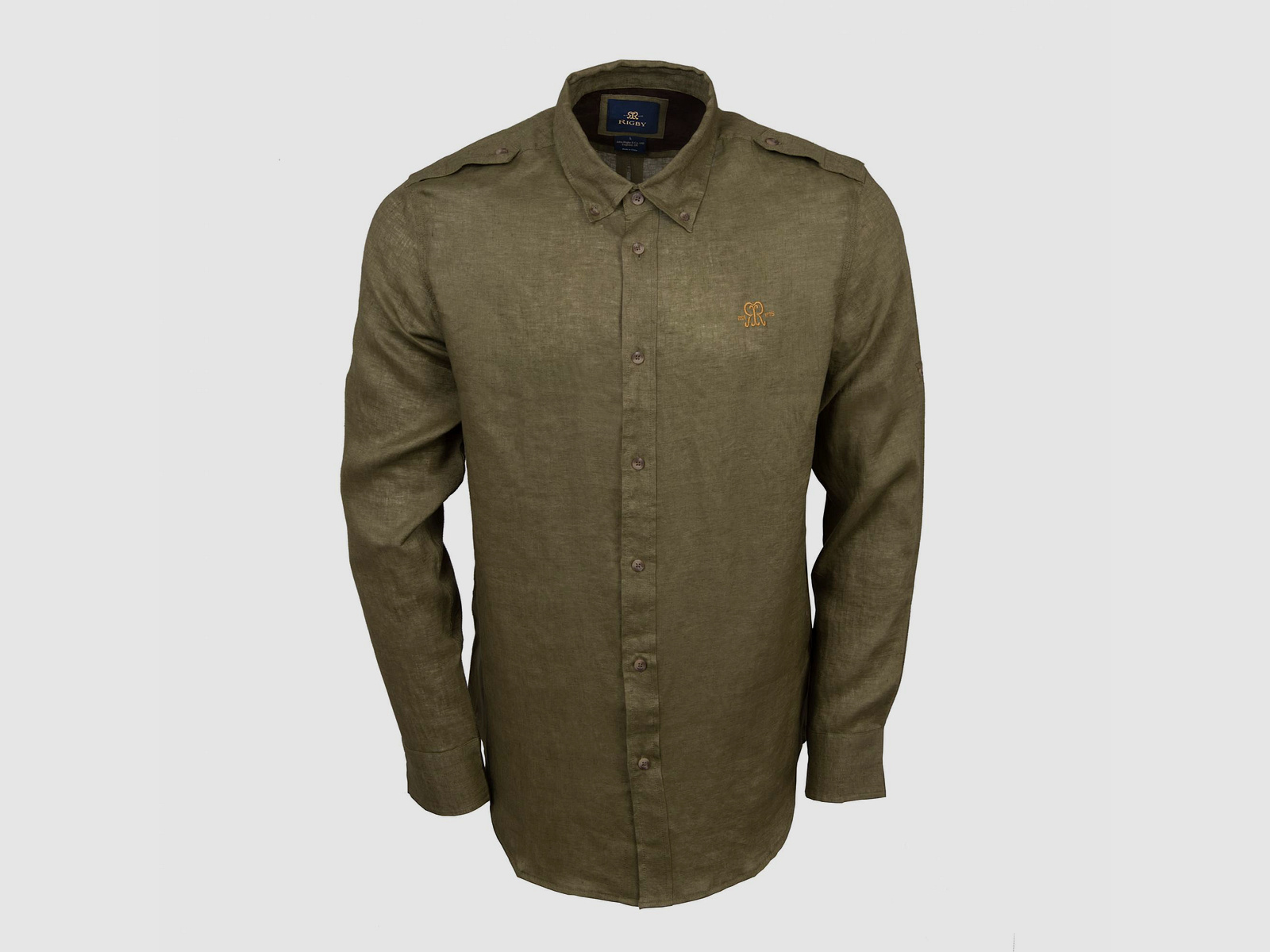 Rigby Leinen Hunting Shirt, Farbe Olive