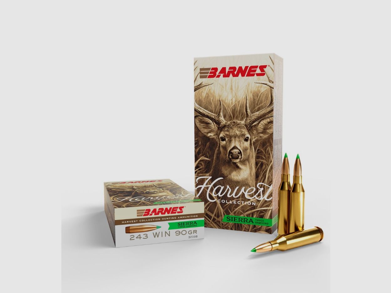 Barnes Harvest Collection .243 Win. 5,8 g / 90 gr Sierra Tipped GameKing Jagdmunition – 20 Stück #32398